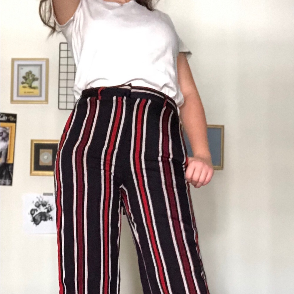H&M Striped Trousers ( Wide Leg)